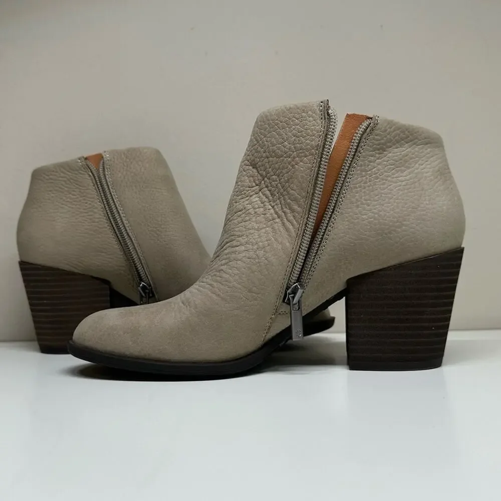 NWOB | Lucky Brand | Bellita Booties | Taupe | Size 6.5 M